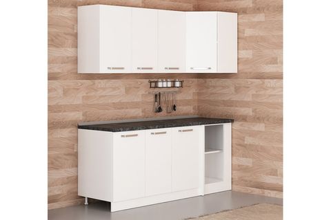 MİNAR 190CM KÖŞE MUTFAK DOLABI BEYAZ K190B1