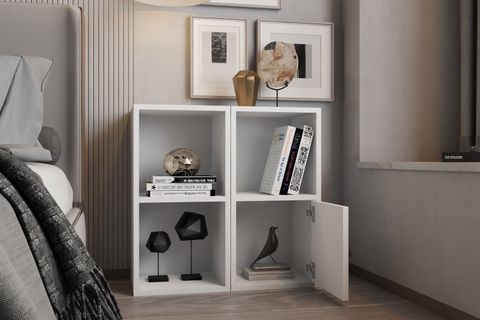 YUSUF KOMODİN, 1 KAPAKLI VE AÇIK RAFLI, KMD_1009_Ç