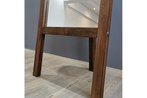 NEOSTİLL AYAKLI BOY AYNA, MASİF AHŞAP, CEVİZ, 55X170