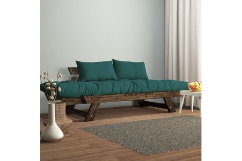 WOODESK ADALAR MASİF CEVİZ-KIRMIZI RENK 2Lİ KANEPE CPT8114-210