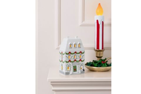THE MİA DEKORATİF LED IŞIKLI EV BİBLO, 12X7X19 CM