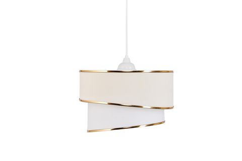 EVLİGHT RÜZGAR PASTA TEKLİ SARKIT AVİZE VE GOLD ABAJUR SETİ, KREM