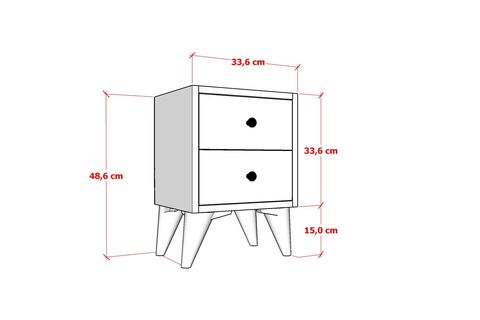 YUSUF KOMODİN, 2 ÇEKMECELİ, ELF-KM-1005