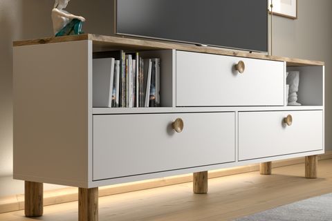 BOHEM MİA LEDLİ TV ÜNİTESİ KONSOL, 3 KAPAK 2 BÖLMELİ, 160 CM