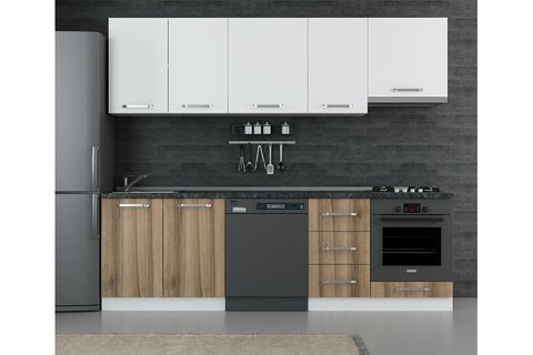 MİNAR 255 CM MUTFAK DOLABI BEYAZ DORE 255 D13