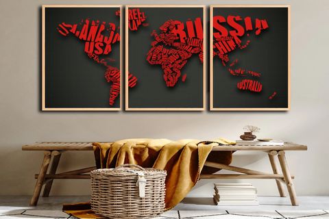RED WOLD TABLO SETİ, 50X70