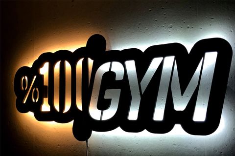%100 GYM V1LED IŞIKLI TABLO