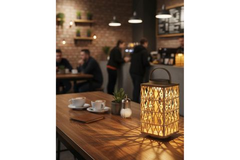 ÖZCAN AYDINLATMA SOLAR İÇ MEKAN MASA LAMBASI D19XH37CM, 4457S-13