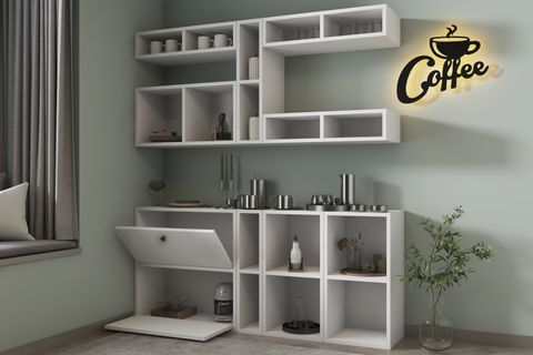 BK ÇOK AMAÇLI DOLAP, DUVARA MONTE RAFLI, KBR