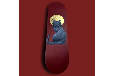 HOLY CAT KAYKAY EL YAPIMI AHŞAP DUVAR DEKORU