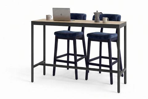 OFİSİMİ SELECT LİSA BAR MASASI, MEŞE BUDVA SİYAH, 140 CM