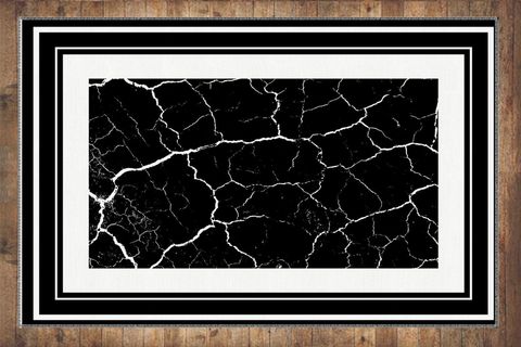 OSSO SİYAH BEYAZ MERMER DESENLİ DİJİTAL BASKI YIKANABİLİR KAYMAZ TABAN SALON HALISI DTS-28-75X200CM