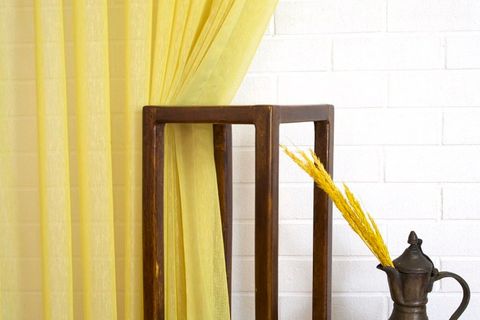 MASSARELLİ KETEN TÜL LİMON RENGİ 1-3 SIK PİLE 100X260