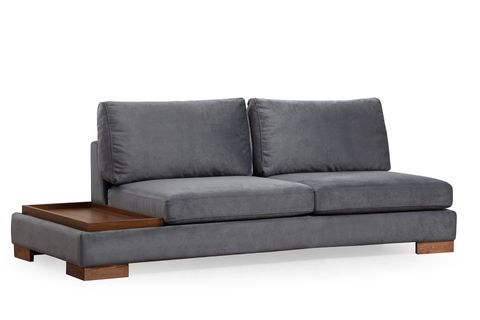 TULİP MODÜLER KÖŞE, SOL SEHPALI ÜÇLÜ MODÜL, GRİ