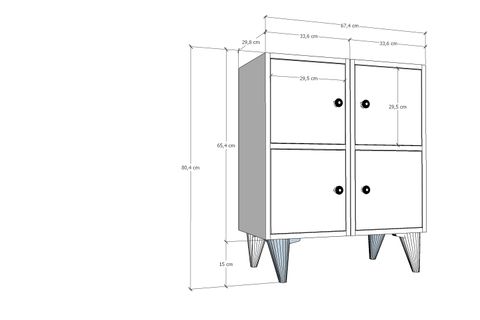 YUSUF KOMODİN, 4 KAPAKLI, KMD-1053-Ç