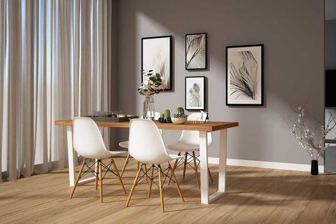 WOODESK HAYAL MASİF TİK RENK 150X70 SANDALYELİ MASA TAKIMI CPT7328-150