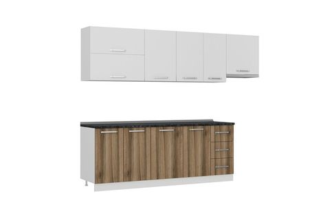 MİNAR ASYA 275 CM MUTFAK DOLABI BEYAZ DORE 275-D4