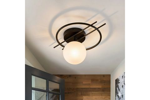 EVREN TEKLİ AVİZE, SİYAH BEYAZ CAMLI