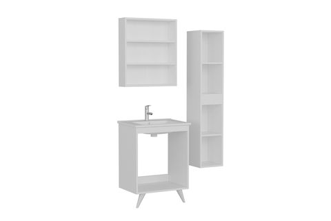 NİKA BANYO DOLABI AY2K, BEYAZ, 65CM