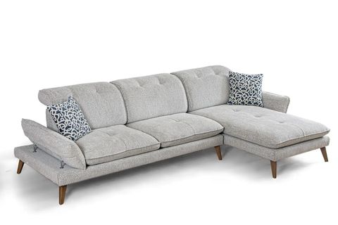 COSY KÖŞE KOLTUK, AHŞAP AYAK, SAĞ KÖŞE, AÇIK GRİ