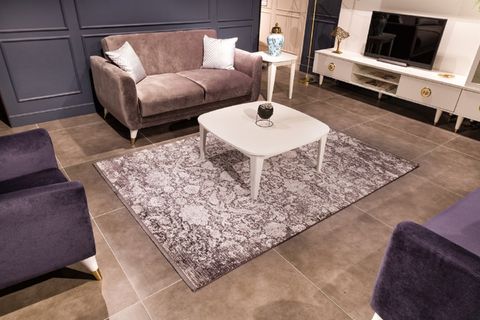 RİVA 8707 GRİ ANTRASİT MAKİNE HALISI 100X300