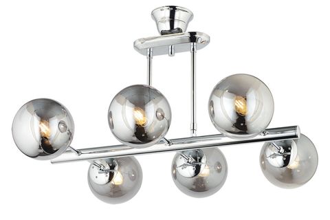 LAMPALUCE SPACE MODERN TASARIM AVİZE ALTILI KROM