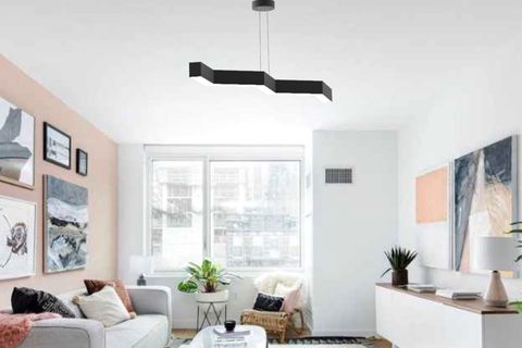 HEGZA LIGHTING SEGA LED AVİZE, SİYAH KASA SARI IŞIK