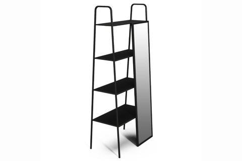 LACKBOARD AYNALI METAL KİTAPLIK, SİYAH