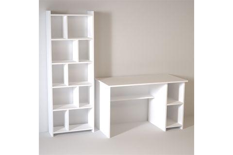 KALENDER DEKOR AVEL SNOW BİLGİSAYAR VE ÇALIŞMA MASASI TAKIMI, BEYAZ, 120 CM, AVES01