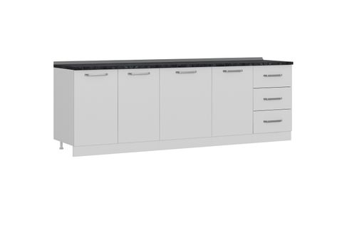 MİNAR 250 CM MUTFAK DOLABI BEYAZ 250-B1-ALT MODÜL