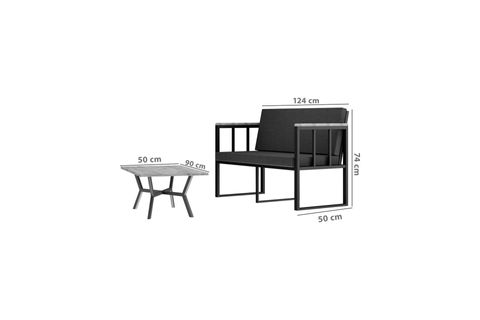 LİNA 4 KİŞİLİK BALKON BAHÇE TAKIMI MASALI, BEJ