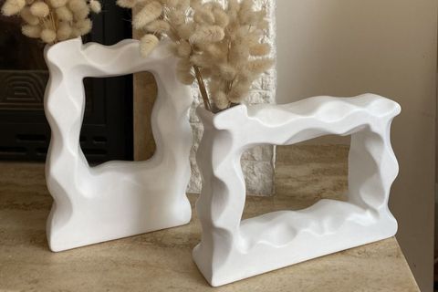 İSKANDİNAV ÇERÇEVE VAZO SET, BEYAZ