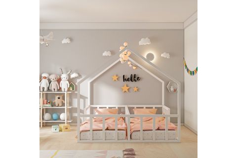 GİVAYO WOOD'S DAİSY MONTESSORİ KARYOLA, BEYAZ, 80X180