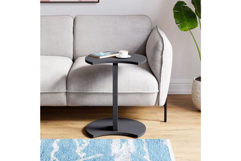 JEDI TEKERLEKLİ C SEHPA KOLTUK SEHPASI, ANTRASİT