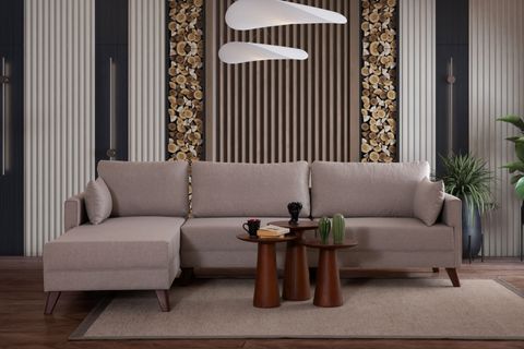 GLORİA KÖŞE KOLTUK, KREM, SOL KÖŞE