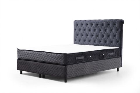 SONATA ANTRASİT TEK KİŞİLİK BAZA+BAŞLIK+YATAK, ANTRASİT, 90X190