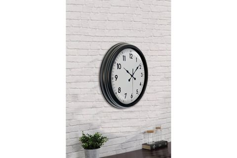 SİYAH METAL STANDART DUVAR SAATİ 40 CM