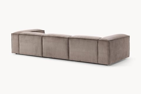 LENA ÜÇLÜ FİTİLLİ KADİFE KOLTUK, KAHVERENGİ