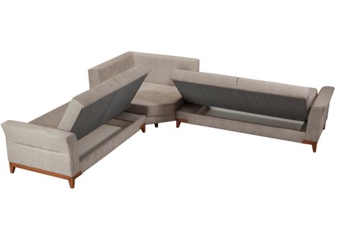 CROSBY ÇİFT BAZALI KÖŞE KOLTUK, KREM, SOL KÖŞE