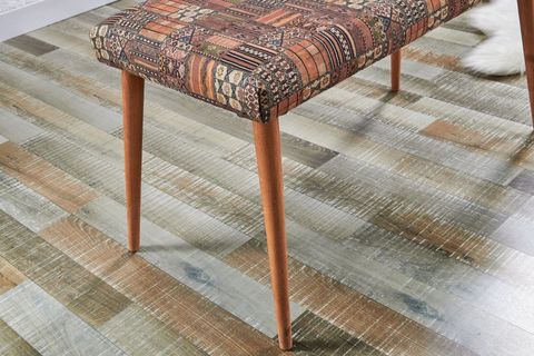 ETNİK DESEN GÜRGEN AYAK BENCH, KAHVERENGİ