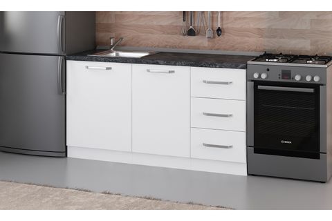 MİNAR 155 CM MUTFAK DOLABI BEYAZ 155-B1-ALT MODÜL