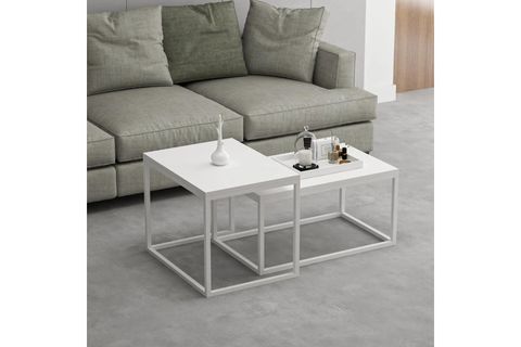 DECOR METAL ORTA SEHPA, BEYAZ