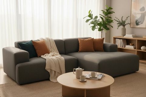 ELSA KETEN MİNİ KÖŞE KOLTUK, SAĞ KÖŞE, ANTRASİT