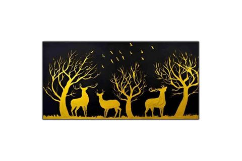 ALTIN REN GEYİKLERİ ORİJİNAL YAĞLI BOYA TABLO