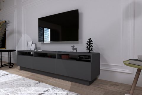 GUSTO KAPAKLI TV SEHPASI ANTRASİT 180 CM