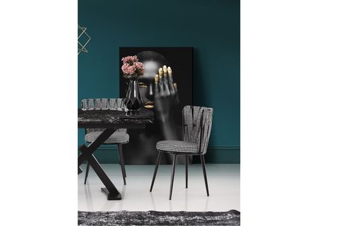 AÇILIR KÜTÜK MASA VE MELBOURNE SANDALYE TAKIMI, KAZAYAĞI SİYAH, 130X80