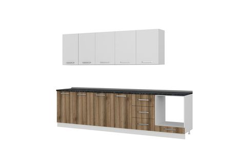 MİNAR BADE 300 CM MUTFAK DOLABI BEYAZ DORE 300-D4