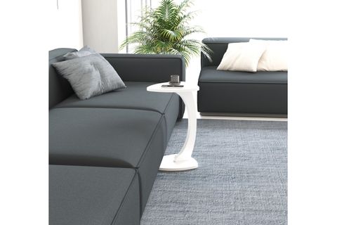 SELF TEKERLEKLİ YAN SEHPA, BEYAZ