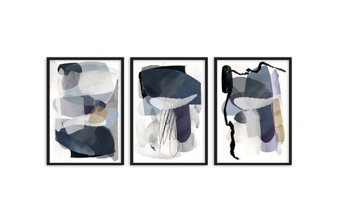 ÜÇLÜ ABSTRACT ÇERÇEVELİ POSTER PANO SETİ 2 20X30