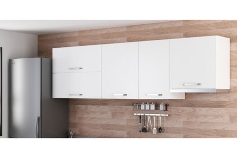 MİNAR 255 CM MUTFAK DOLABI BEYAZ 255-B8-ÜST MODÜL